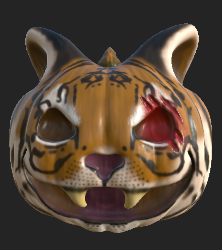 Tiger Jack o Lantern